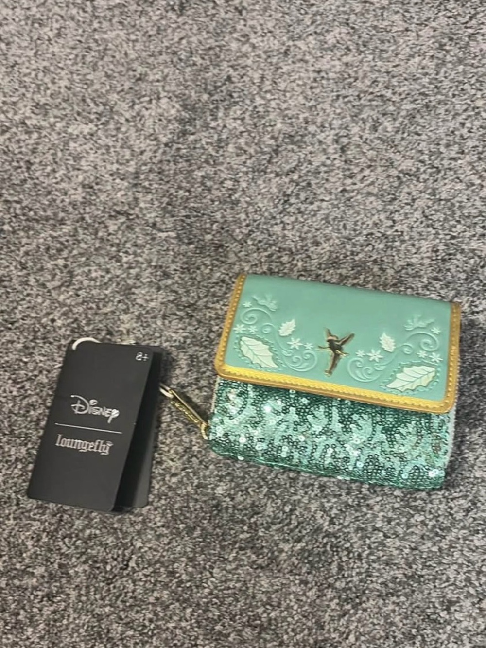 Loungefly Mint Green Tinker Bell Sequin Accent Wallet